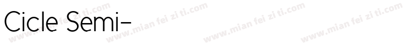 Cicle Semi字体转换